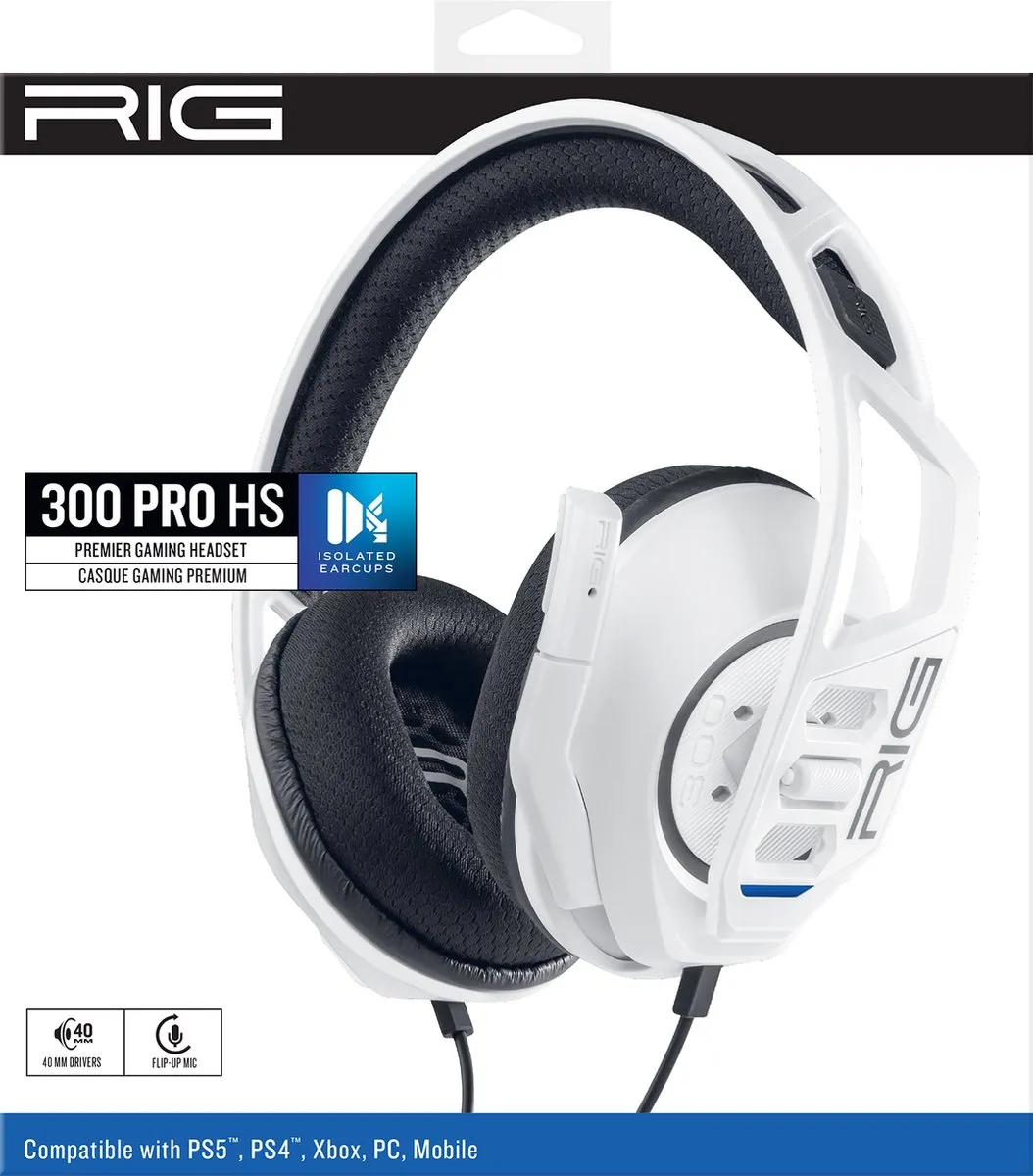 Nacon RIG 300 HSW Pro Headset - Wit