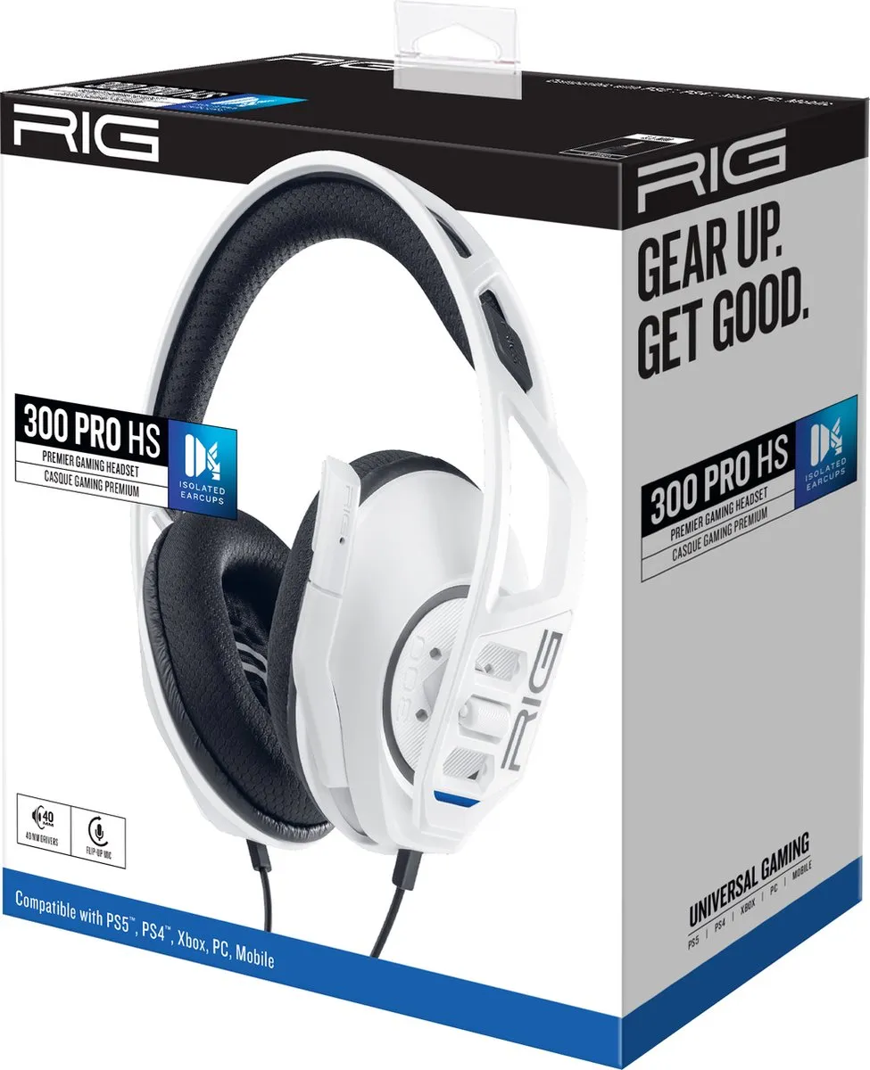 Nacon RIG 300 HSW Pro Headset - Wit