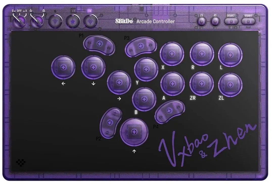 8BitDo Arcade Purple Controller