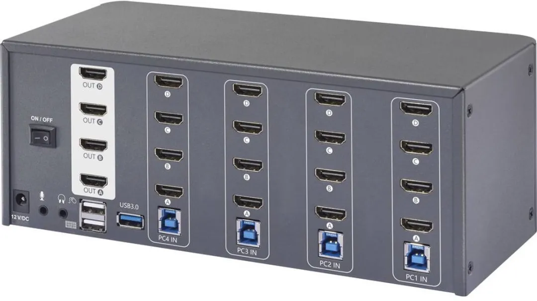 SpeaKa Professional SP-13389140 4x4 HDMI KVM Switch