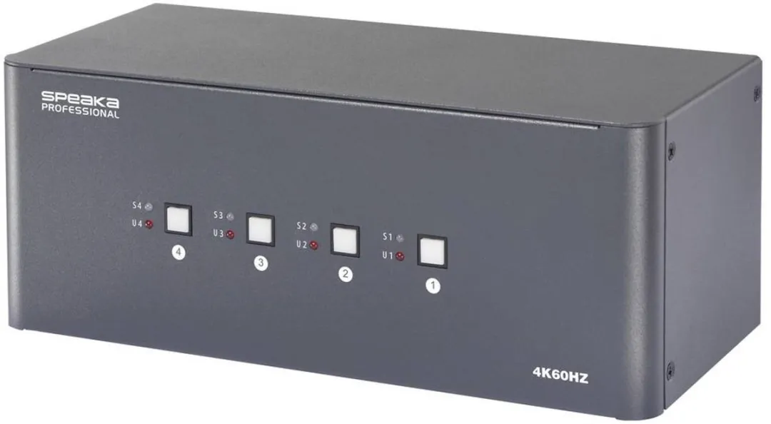 SpeaKa Professional SP-13389140 4x4 HDMI KVM Switch - 4K