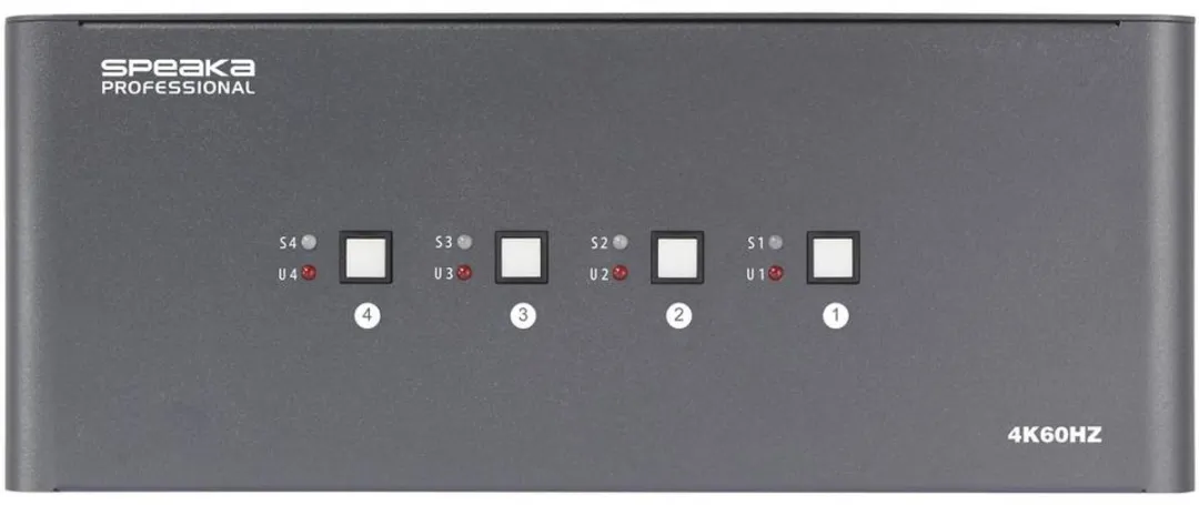 SpeaKa Professional SP-13389140 4x4 HDMI KVM Switch - 4K