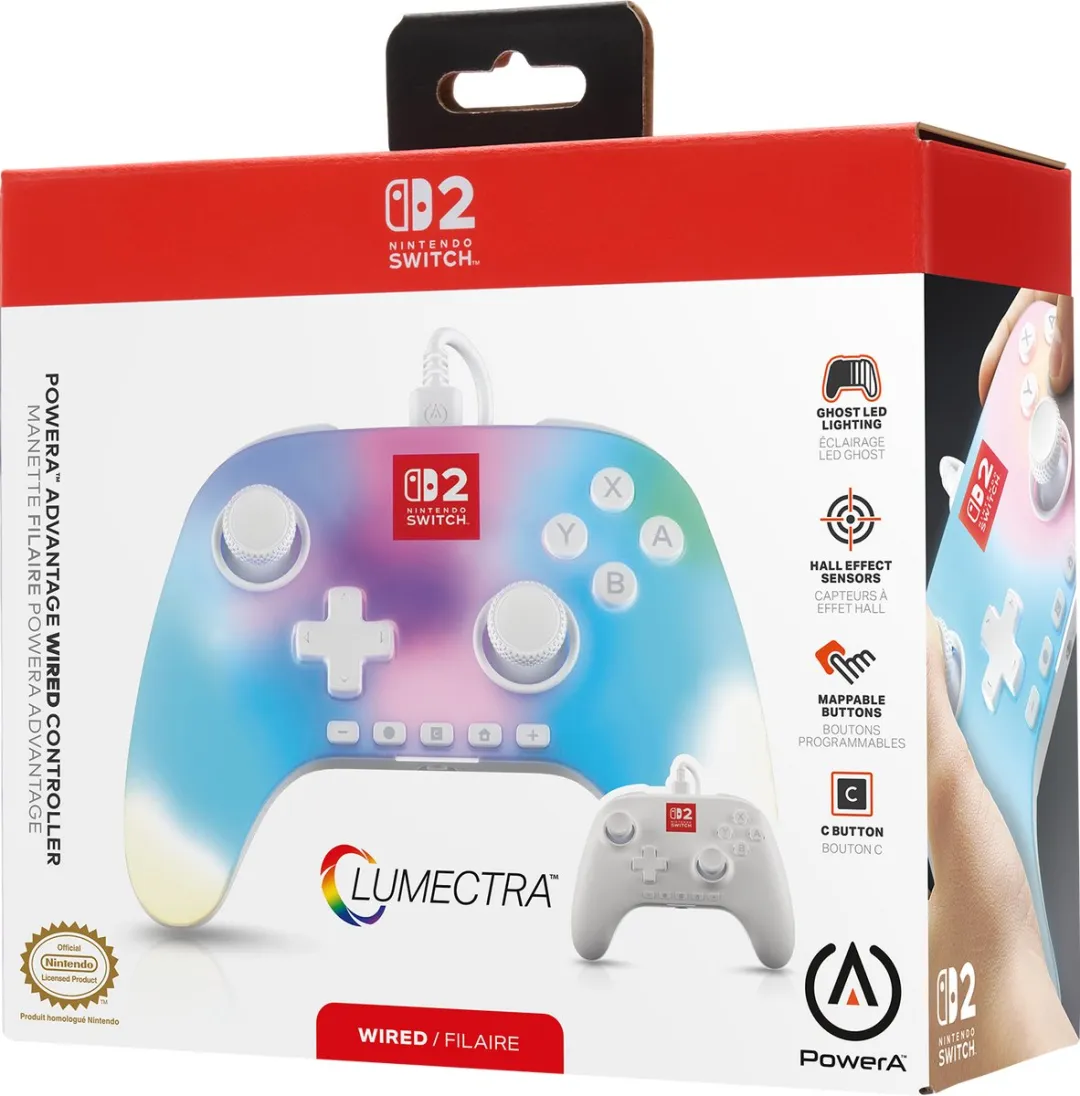 PowerA Advantage NSGP0524-01 Controller Nintendo Switch 2 - Wit
