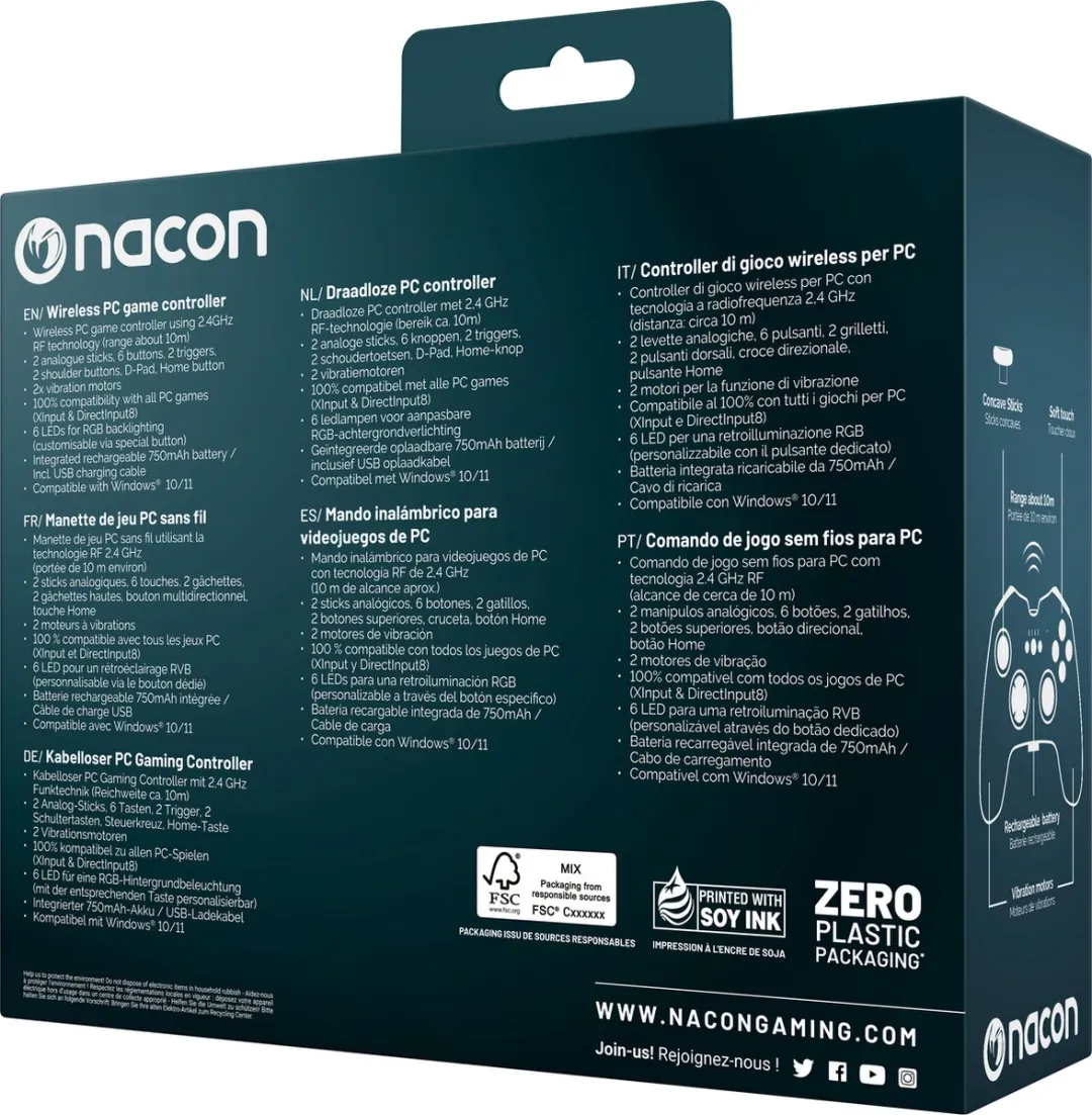 Nacon GC-200 Draadloze Gaming Controller - RGB