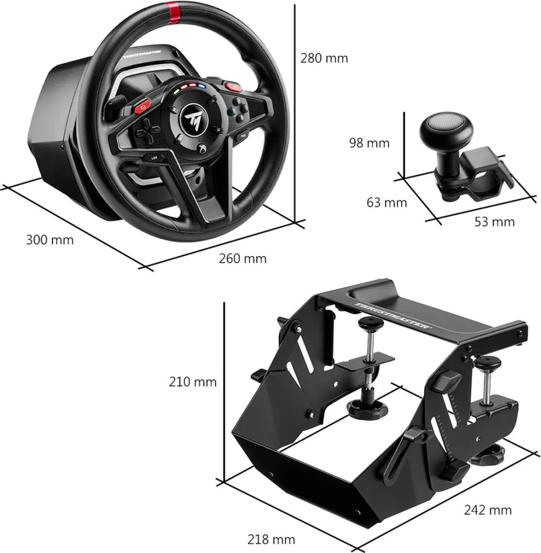 Thrustmaster T128 SimTask Pack - Race stuur en Pedalen inclusief Steering Kit - Farming & Truck Simulator Bundle - Xbox Series X|S, Xbox One & PC