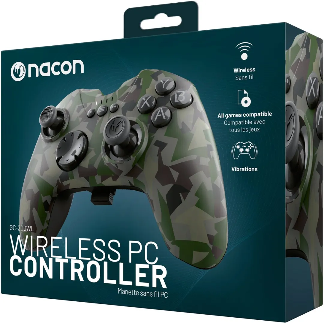 Nacon GC-200 Draadloze Gamingcontroller Camo Groen