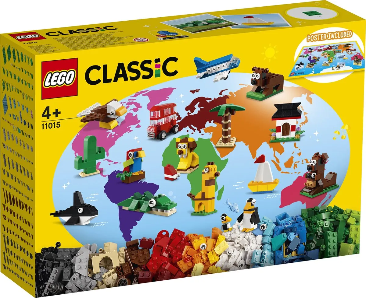 LEGO Classic Rond de Wereld 11015 - 950 Stukken - Multikleur