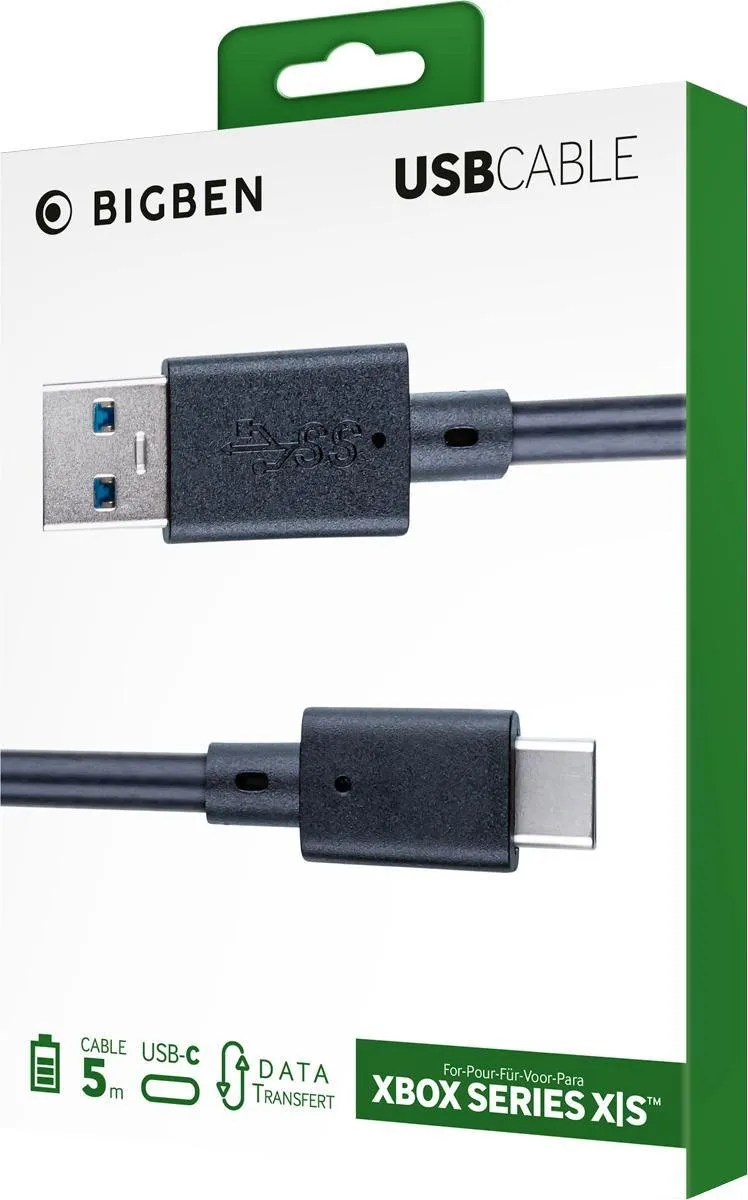 Bigben - Oplaadkabel - Xbox Series X|S USB kabel - 5 meter
