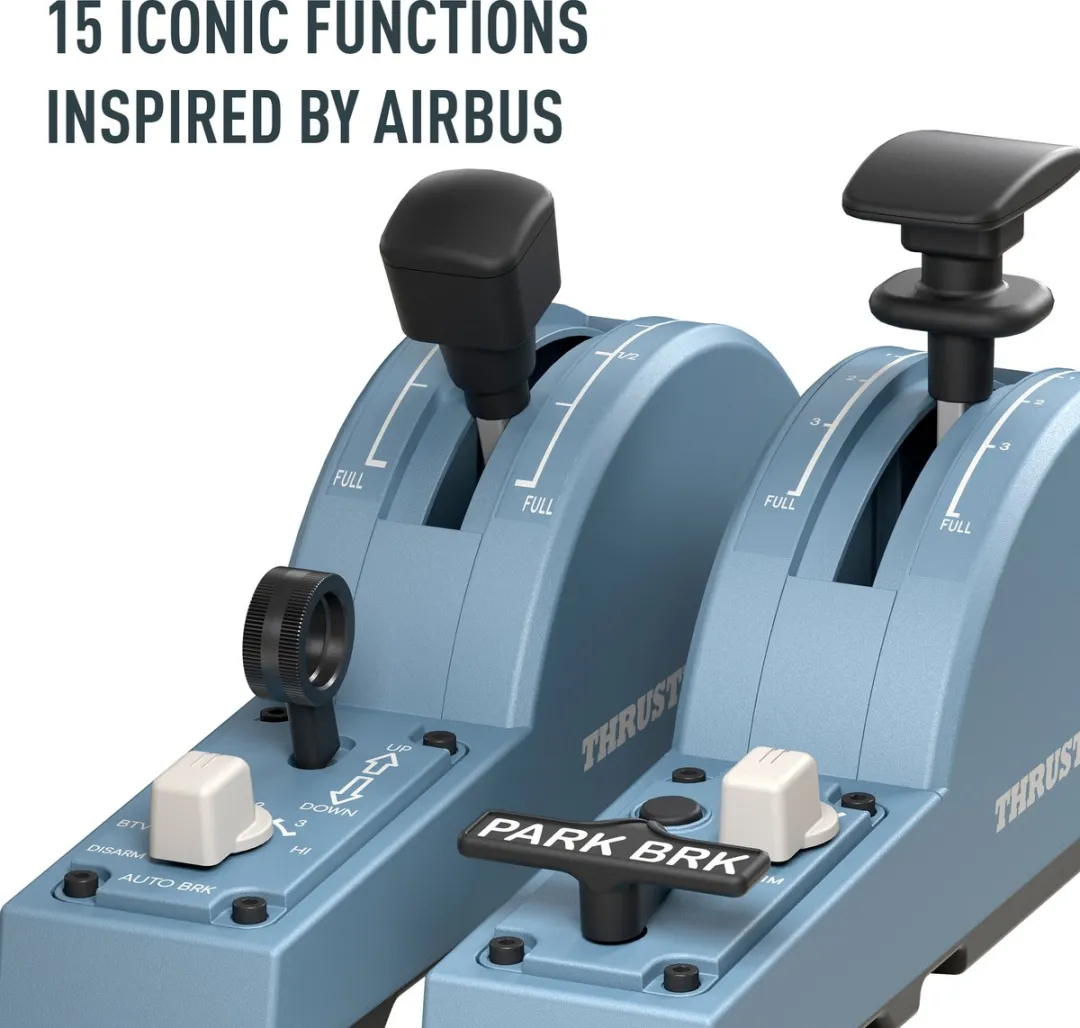 Thrustmaster TCA Quadrant Airbus Edition Add-on - 15 Knoppen - voor Flight Simulator