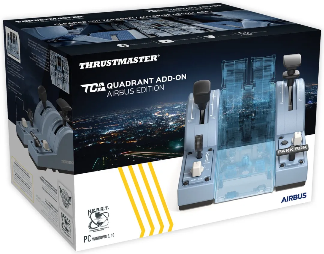 Thrustmaster TCA Quadrant Airbus Edition Add-on - 15 Knoppen - voor Flight Simulator