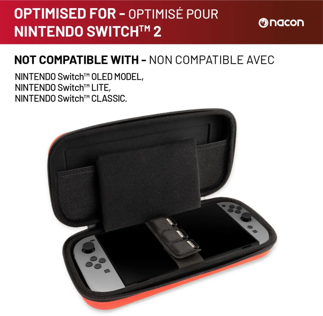 Nacon Stevige Beschermhoes Nintendo Switch 2 - Rood SWITCHNEWPACK5RED