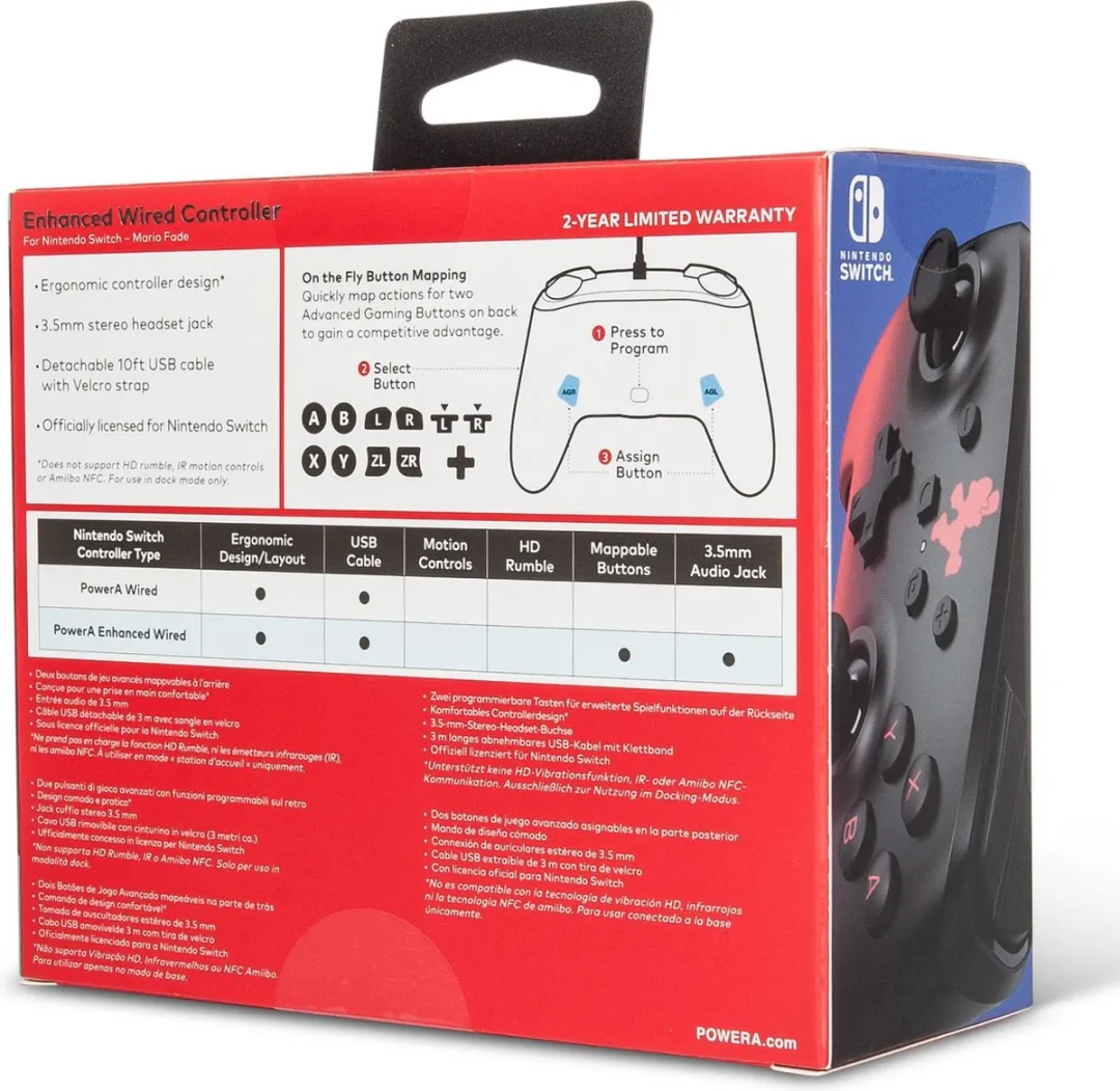 POWERA Enhanced Controller Mario Fade 1513568-01 - Multicolor