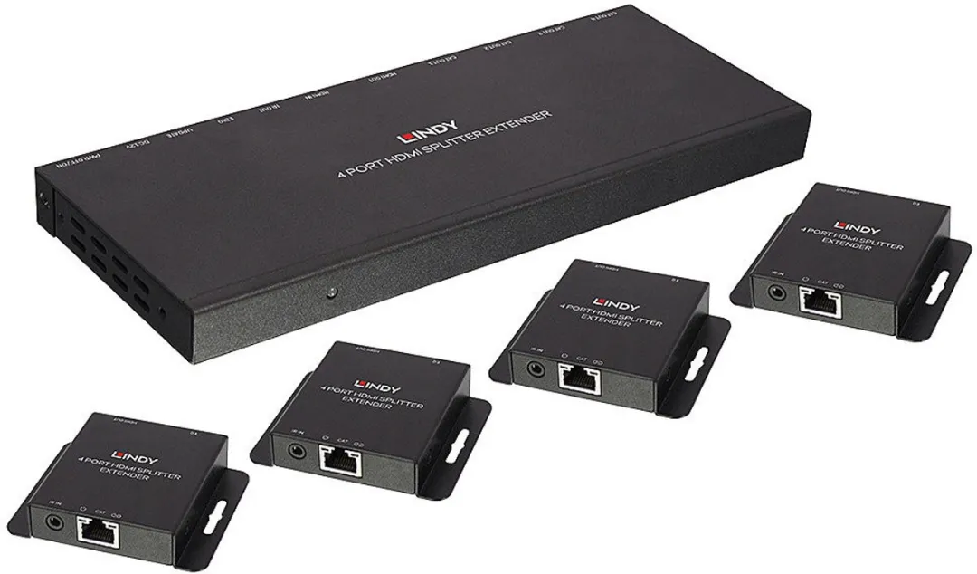 Lindy 38155 HDMI & IR Splitter Extender 4 Poorten - 50m Cat.6