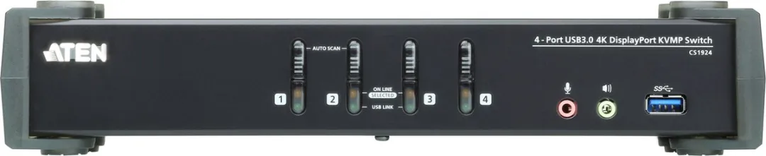 ATEN CS1924 USB 3.0 KVM-switch 4 poorten - 4K DisplayPort - afbeelding 6 van 6