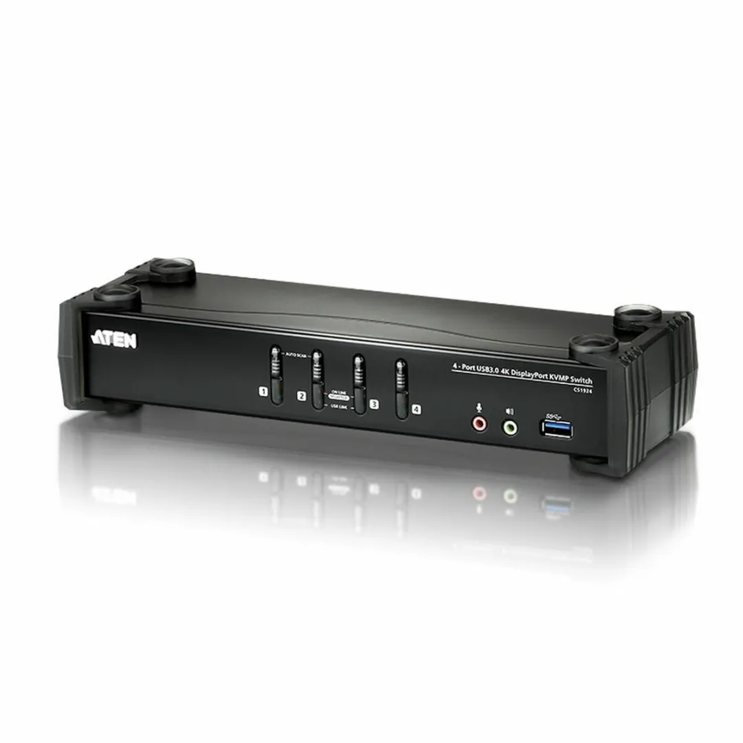 ATEN CS1924 USB 3.0 KVM-switch 4 poorten - 4K DisplayPort