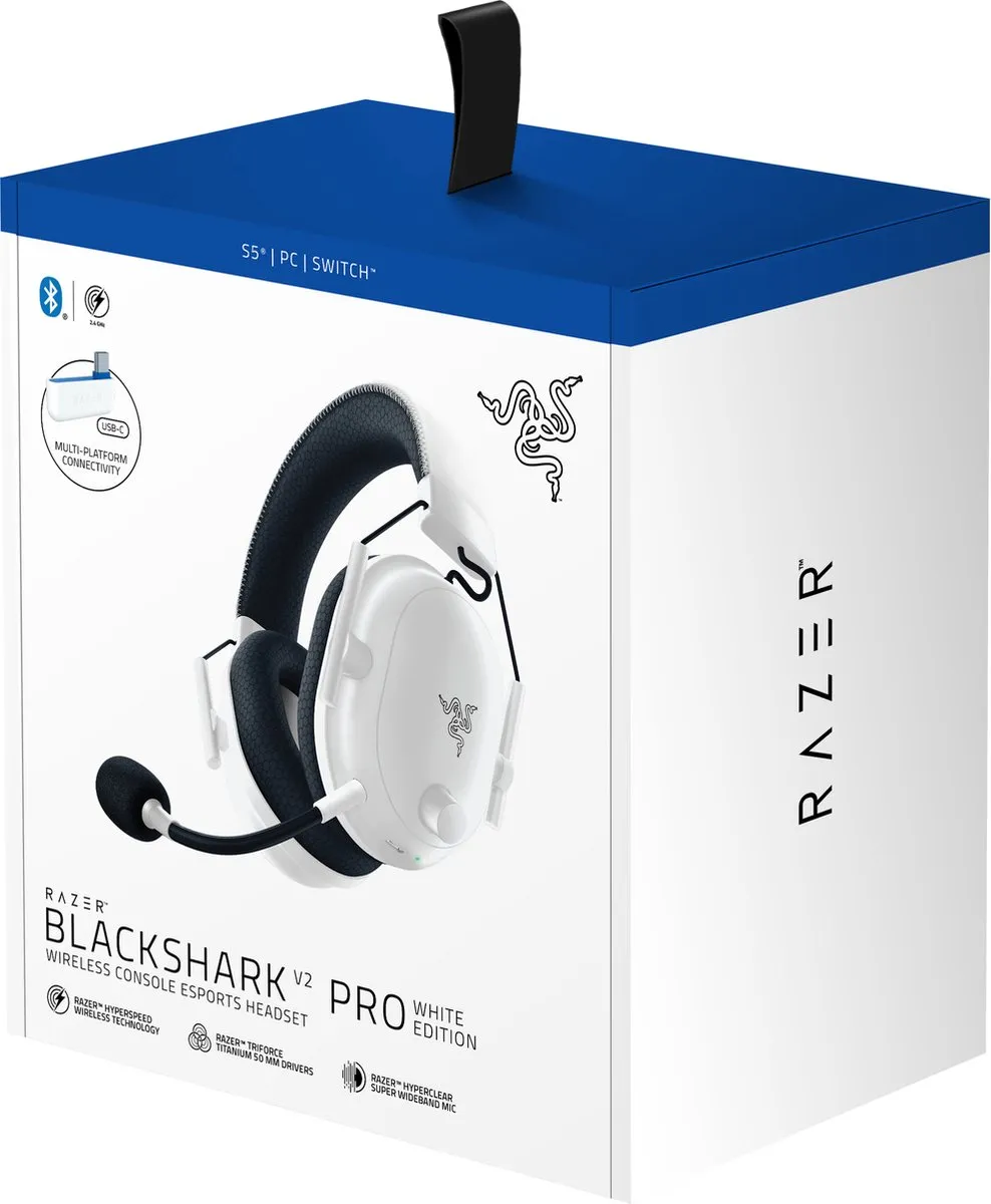 Razer BlackShark V2 Pro - Draadloze Game Headset - Official PlayStation Licentie - PS4/PS5/PC - Wit