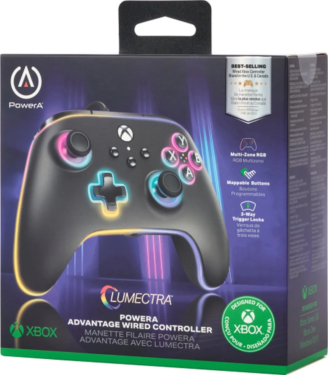 PowerA Advantage Lumectra XBGP0140-01 Bedrade Controller Xbox Series X|S - Zwart - afbeelding 6 van 6