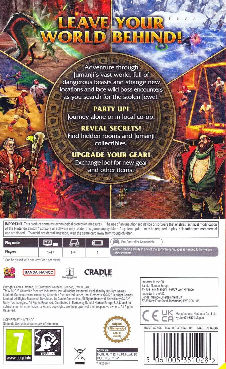 Outright Games Jumanji Wild Adventures Nintendo Switch