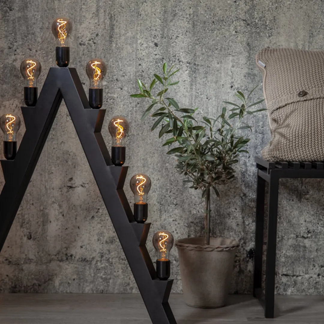Star Trading Standaard Bol E27 3W Super Warm Wit Rookglas