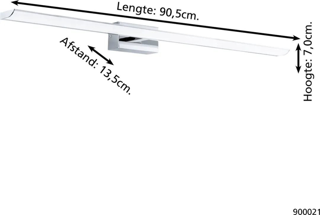EGLO connect.z Tabiano-Z Spiegelverlichting 90,5cm - Grijs/Wit
