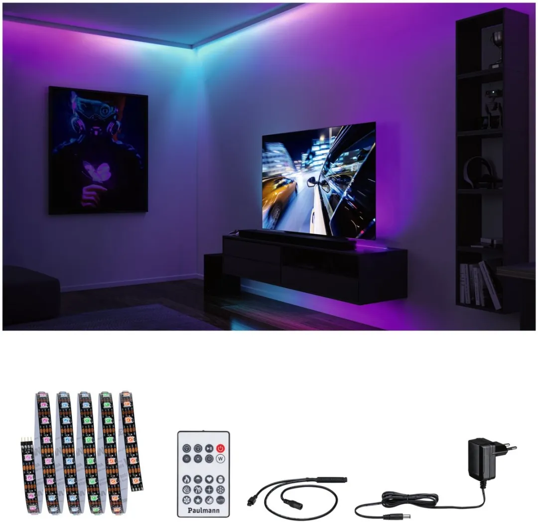 Paulmann EntertainLED LED Strip Dynamic RGB 1,5m - 60 LEDs/m - Wit