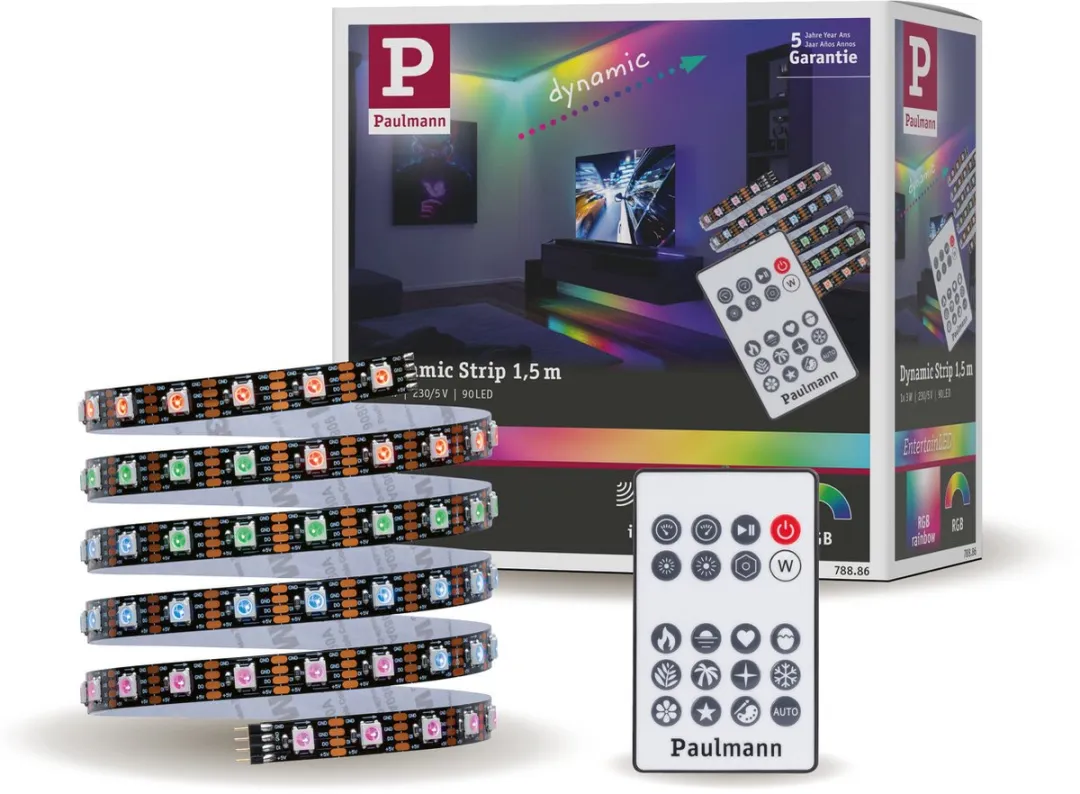 Paulmann EntertainLED LED Strip Dynamic RGB 1,5m - 60 LEDs/m - Wit