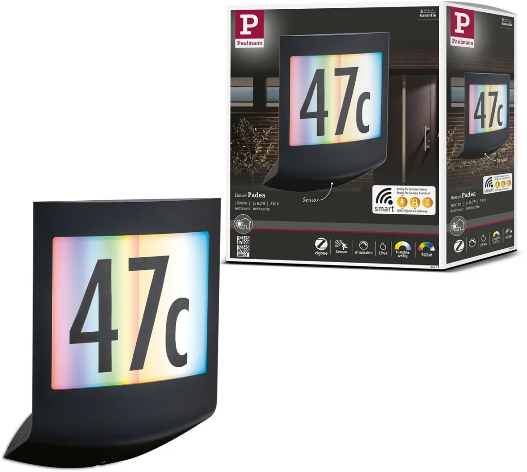 LED-wandarmatuur voor buiten Smart Home Zigbee 3.0 Padea schemersensor IP44 198x