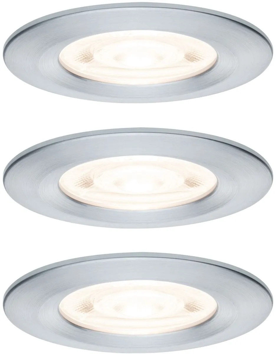 Paulmann Nova GU10 LED-inbouwlamp 3x4,9W 550lm 2700K - Ø7,8cm Alu gedraaid
