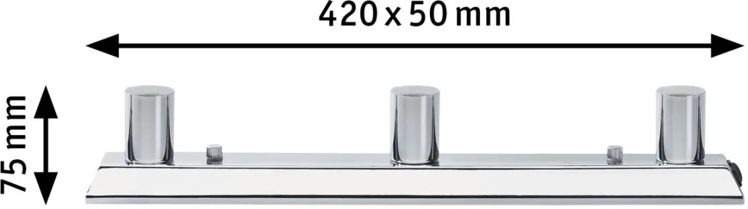 Paulmann Mirror Regula LED-spiegellamp E14 - 3x40W - Ø42cm - Chroom - afbeelding 6 van 6