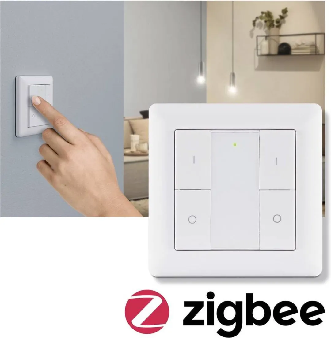Paulmann Zigbee 3.0 Wandschakelaar On/Off/Dimm - Wit