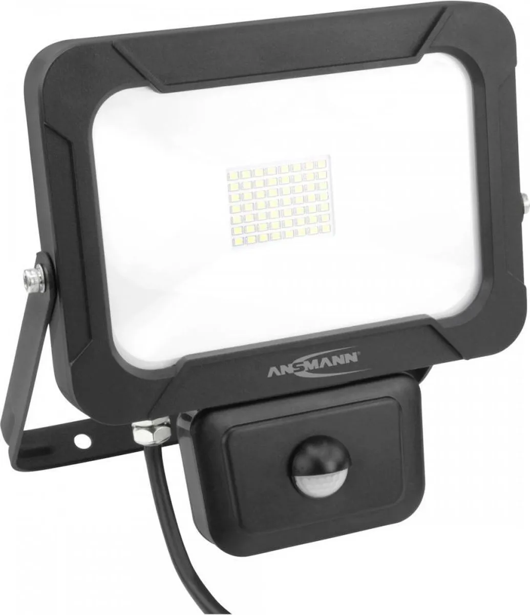 Ansmann Floodlight Sensor 30W - Wit 5000K - Zwart