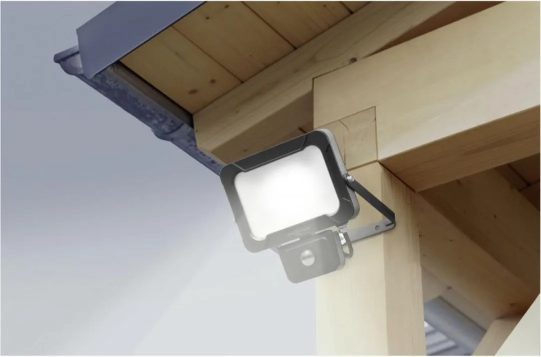 Ansmann Floodlight Sensor 30W - Wit 5000K - Zwart