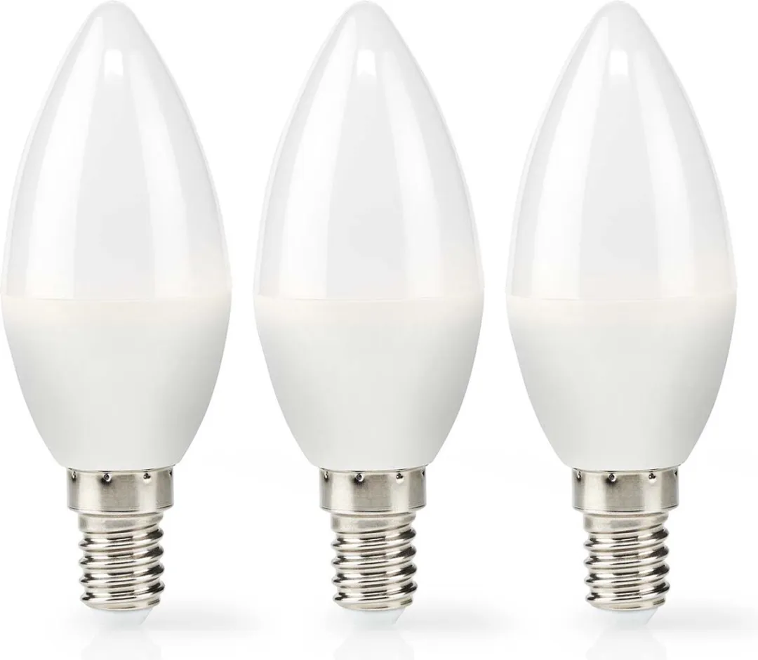 Nedis LED Kaarslamp E14 2.8W 250lm Warm Wit - 3 Stuks