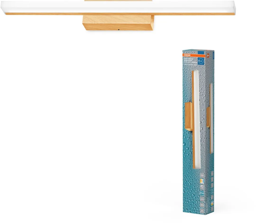 Osram Orbis Mirror 60cm Click CCT DIM IP44 Houten Decor - 10W 950lm