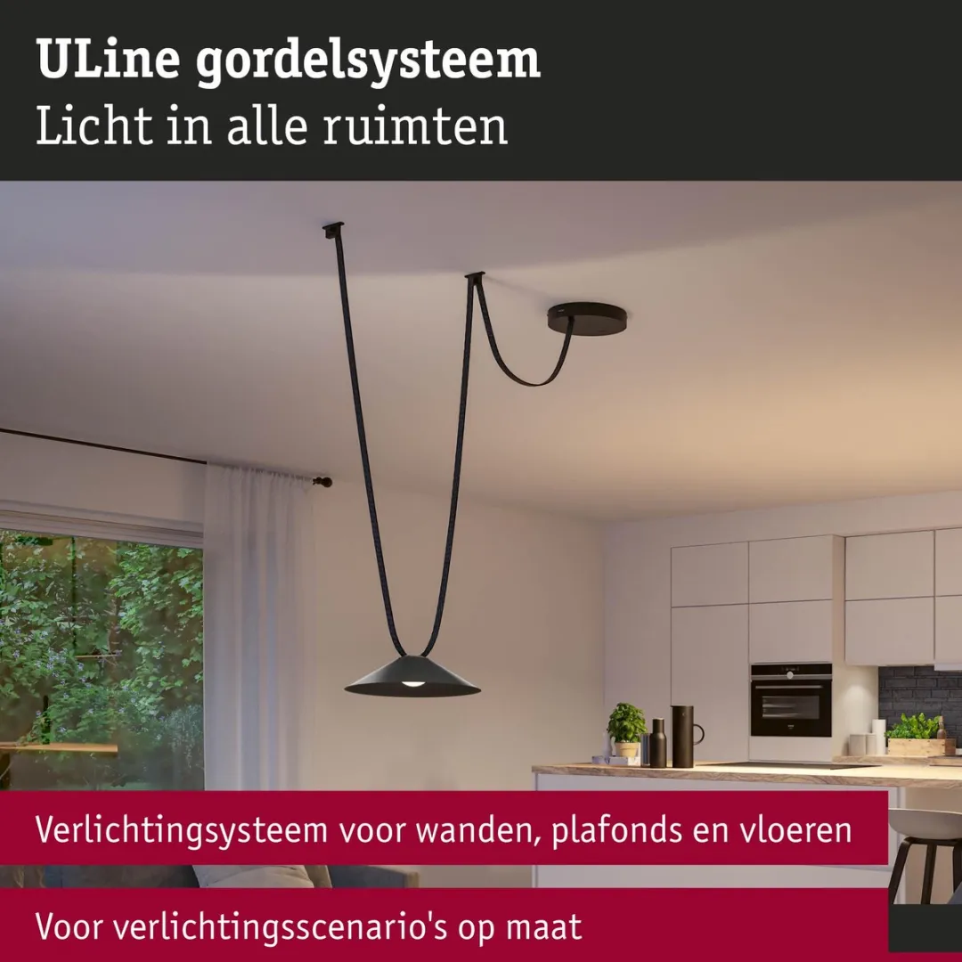 Paulmann ULine Riem Cone Starterset 12W - 5m - Zwart