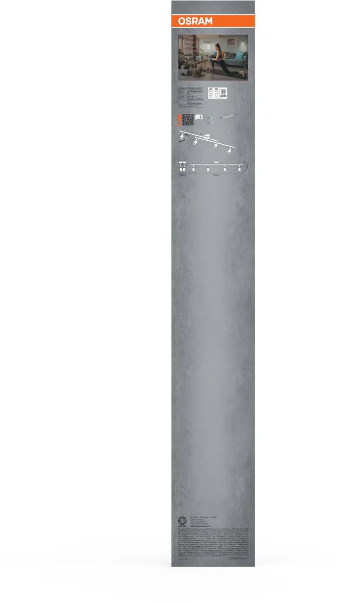 Osram LED Spot Cylinder 4xGU10 - Geborsteld nikkel