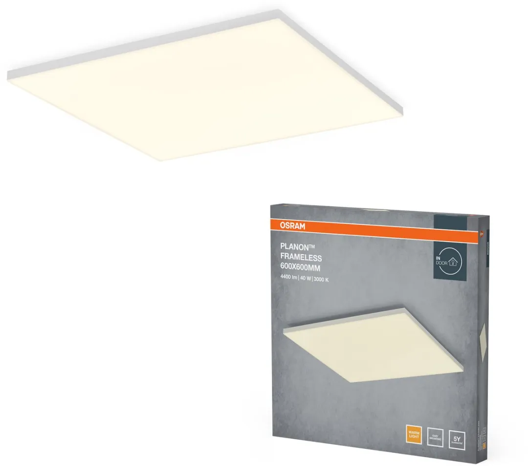 Osram Planon Frameloze Plafondlamp 40W 600x600mm - Warm wit 3000K