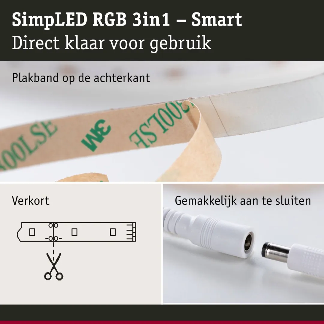 Paulmann SimpLED LED Strip Zigbee 3.0 RGB 10m - 26W - afbeelding 6 van 6
