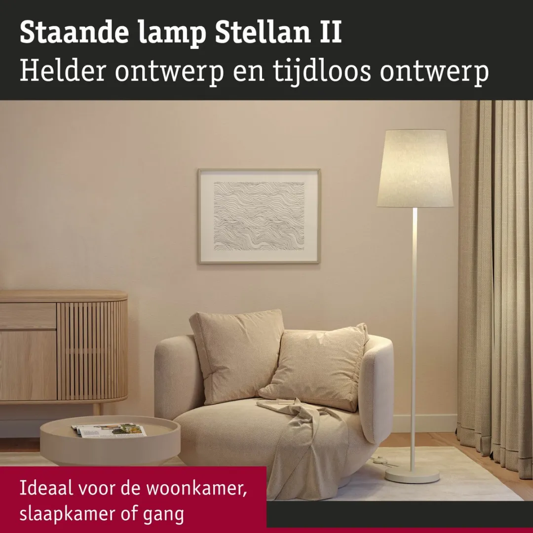 Paulmann Stellan II Staande lamp E27 - 20W - Crème Metaal