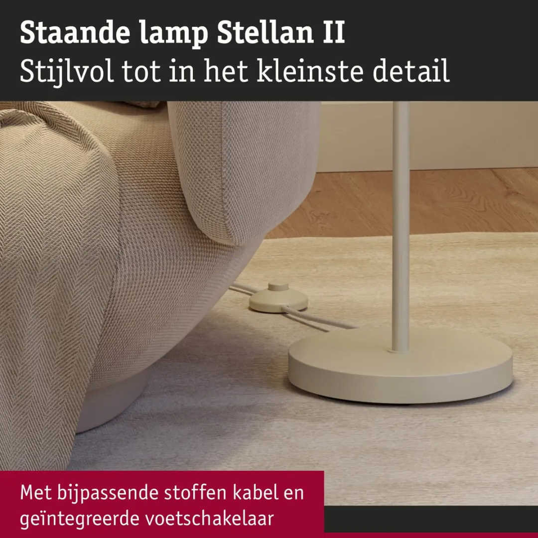 Paulmann Stellan II Staande lamp E27 - 20W - Crème Metaal