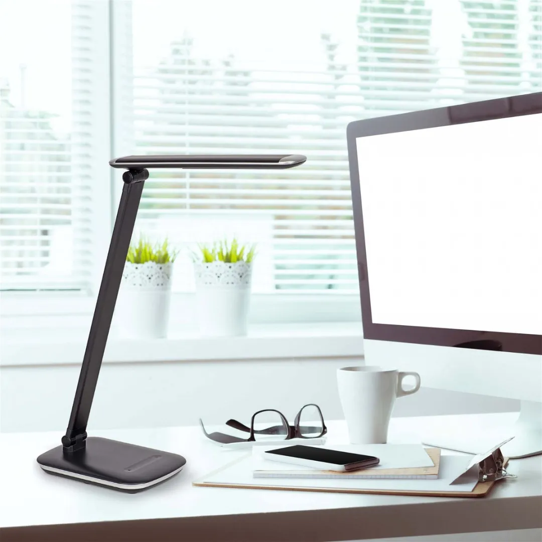 MAULjazzy LED Bureaulamp 5W - Zwart - Dimbaar - USB Oplaadpunt