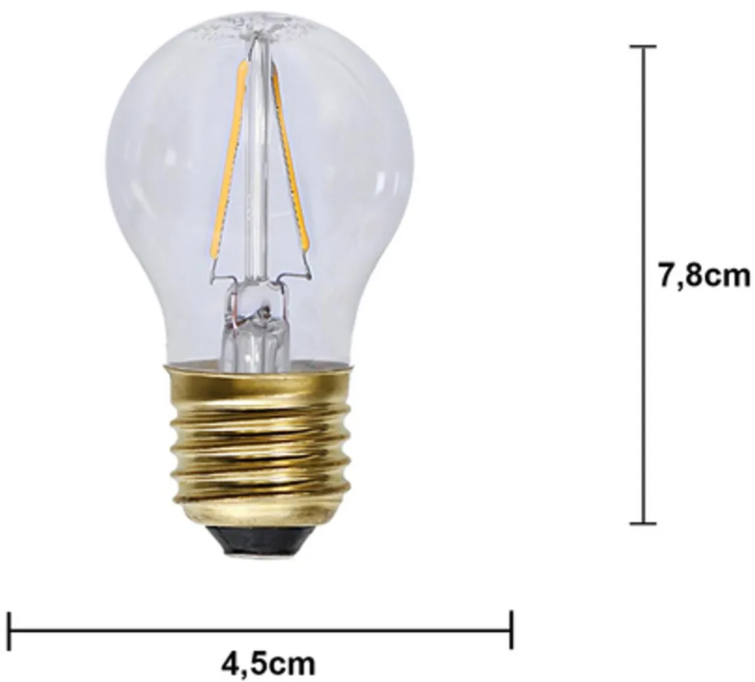 Star Trading Kogellamp E27 1.5W Super Warm Wit