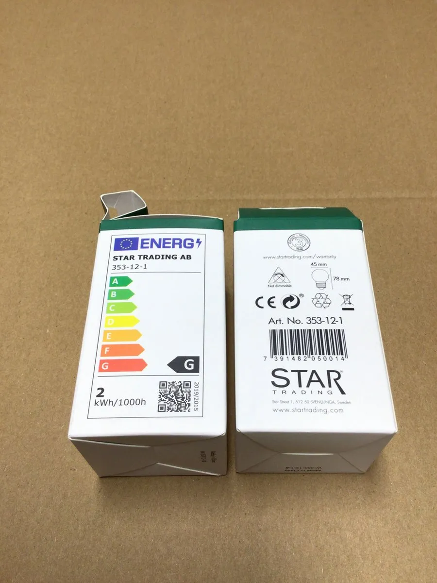 Star Trading Kogellamp E27 1.5W Super Warm Wit