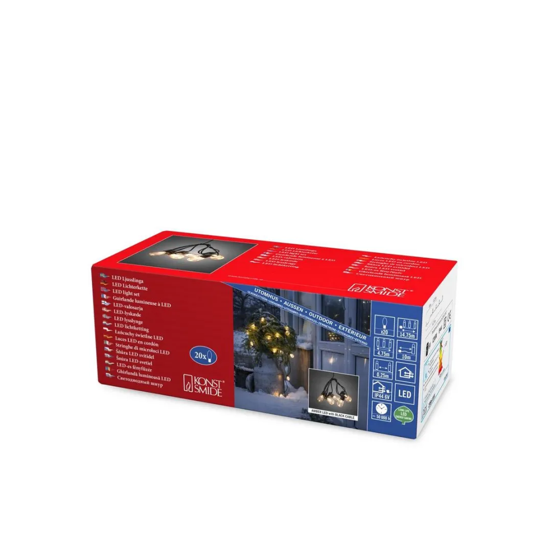 Konstsmide Lichtsnoer 20 Lampen - 6V - Extra Warm Wit - afbeelding 6 van 6