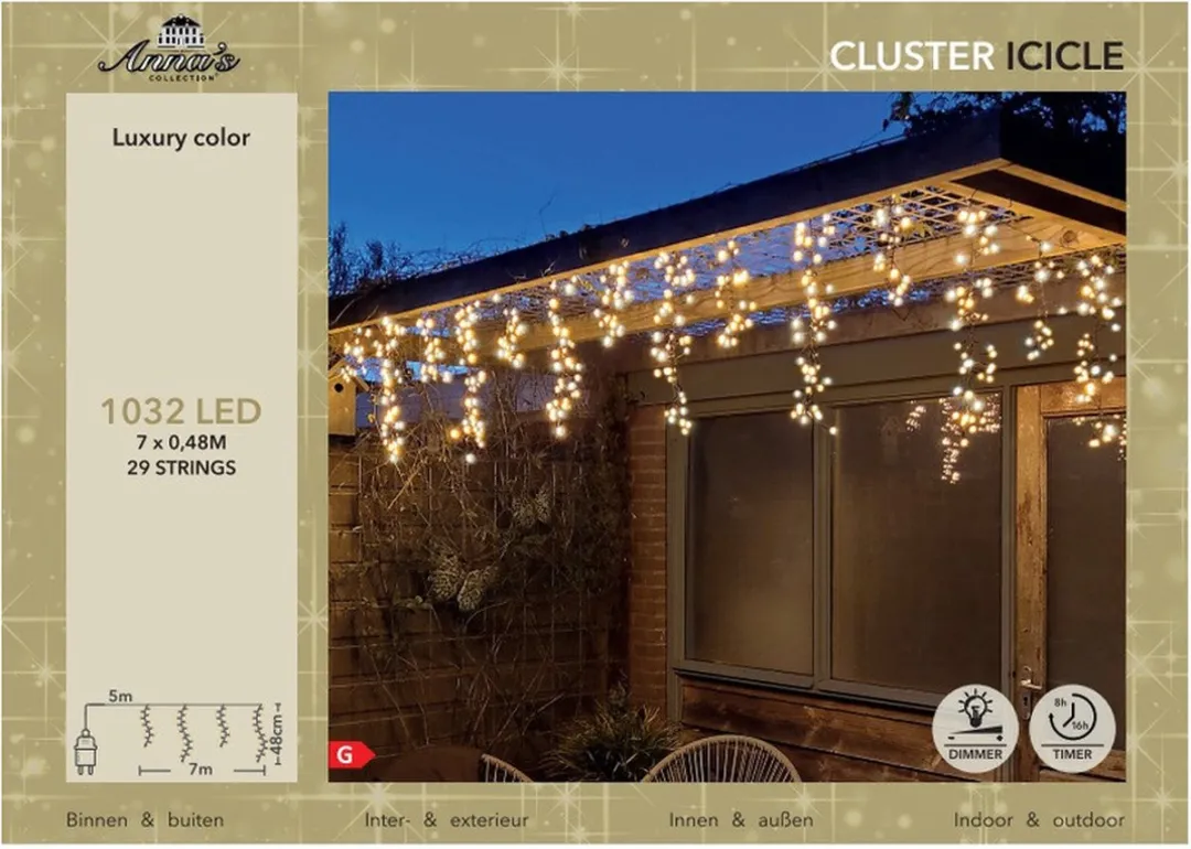 Anna's Collection Ijspegelverlichting Lichtsnoer 1032 LED
