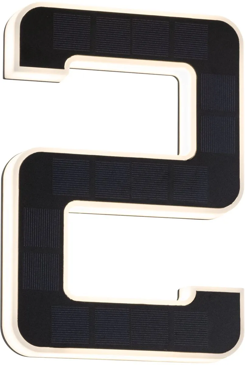 Paulmann Solar LED Huisnummerverlichting 6lm IP44 - Zwart