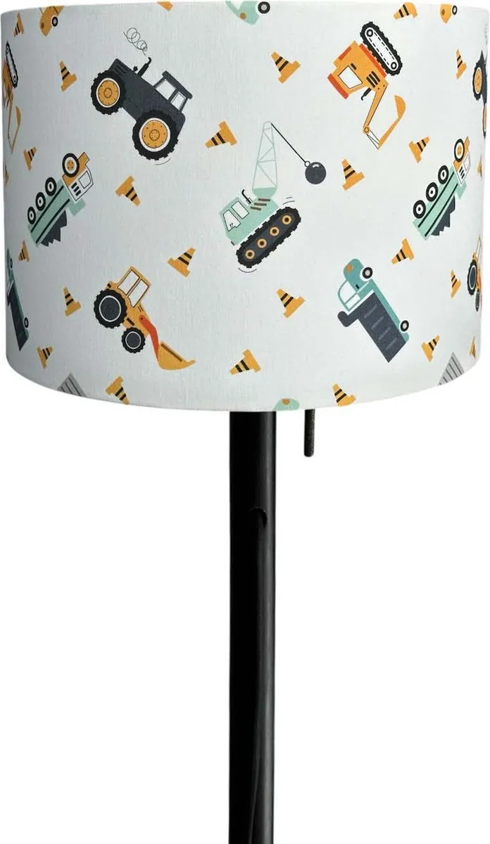 BINK Bedding Bram Hanglamp 30cm - Mintgroen/Oranje/Grijs - Ecru