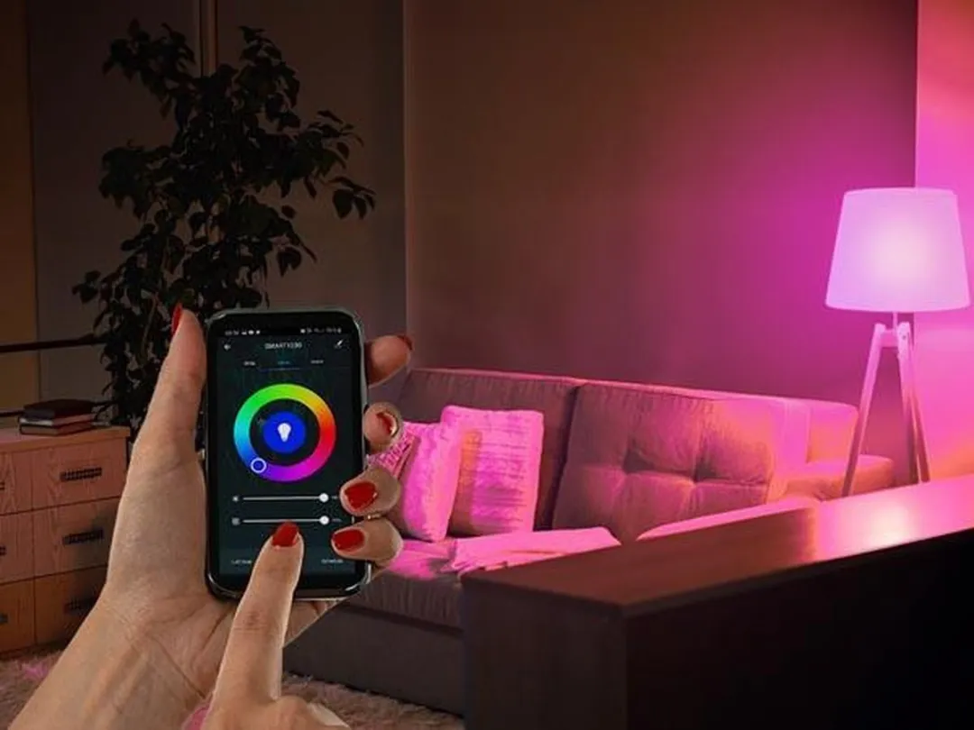 Perel Smart WIFI RGBW E27 A60 Lamp 8.5W - afbeelding 5 van 6