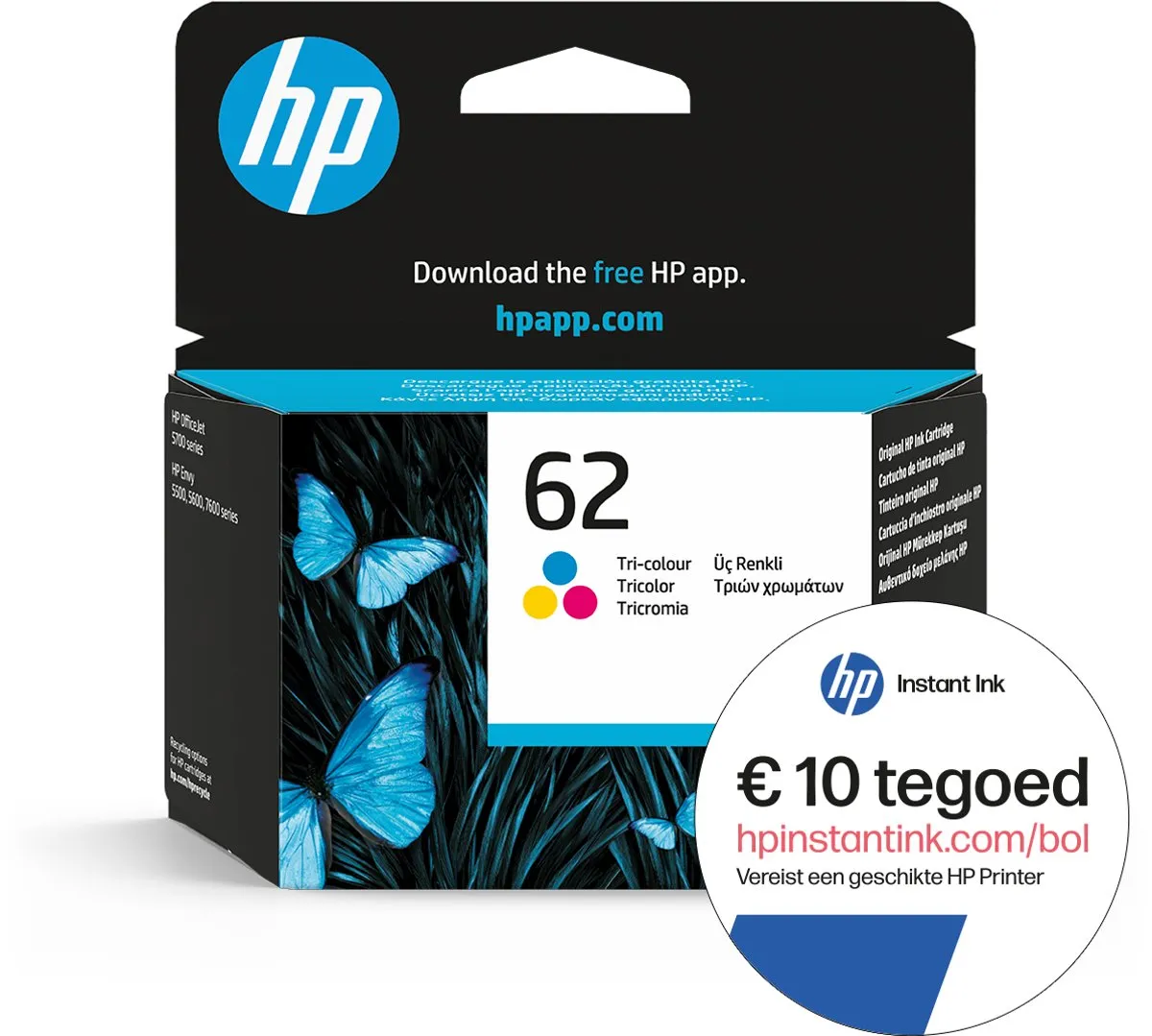 HP 62 C2P06AE Inktcartridge - Kleur - 165 pagina's