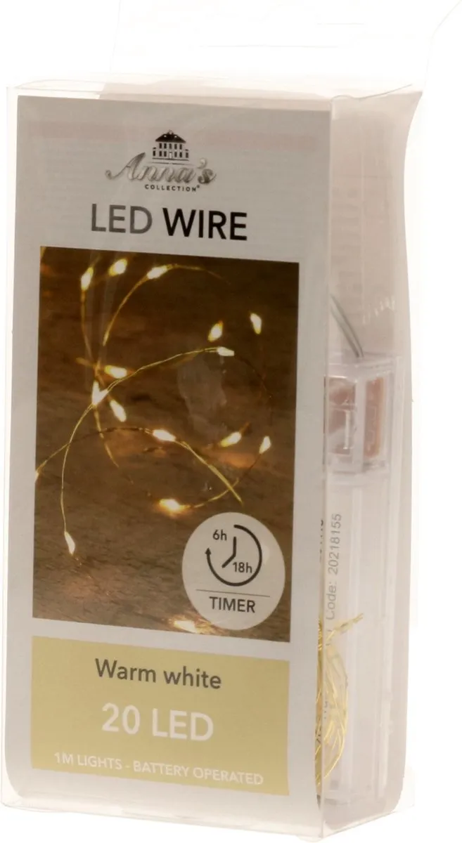 Anna's Collection Draadverlichting 40 LED Warm Wit 100cm